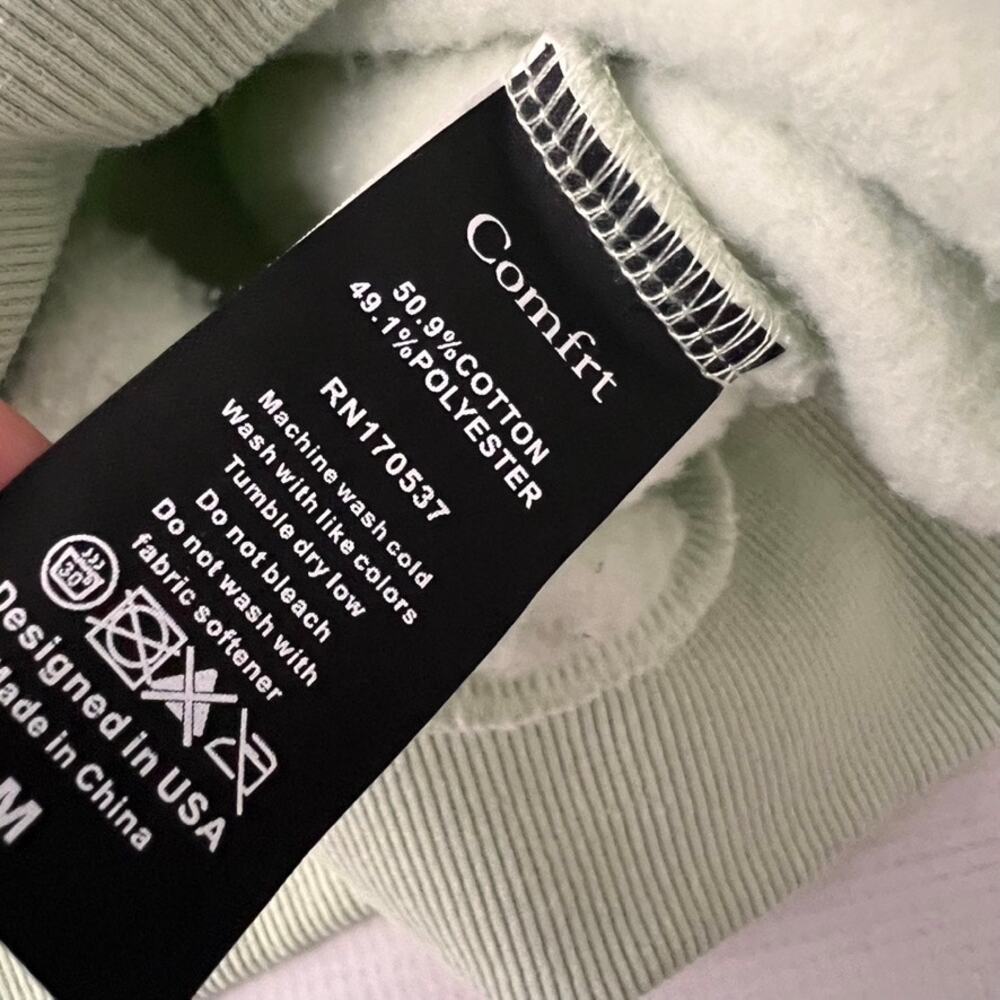Comfrt Collection Pastel Edit Hoodie Sweatshirt Mint Women Size Medium - Picture 15 of 16